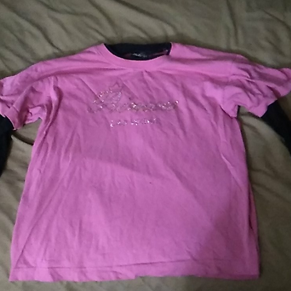 Layered rhinestone tee